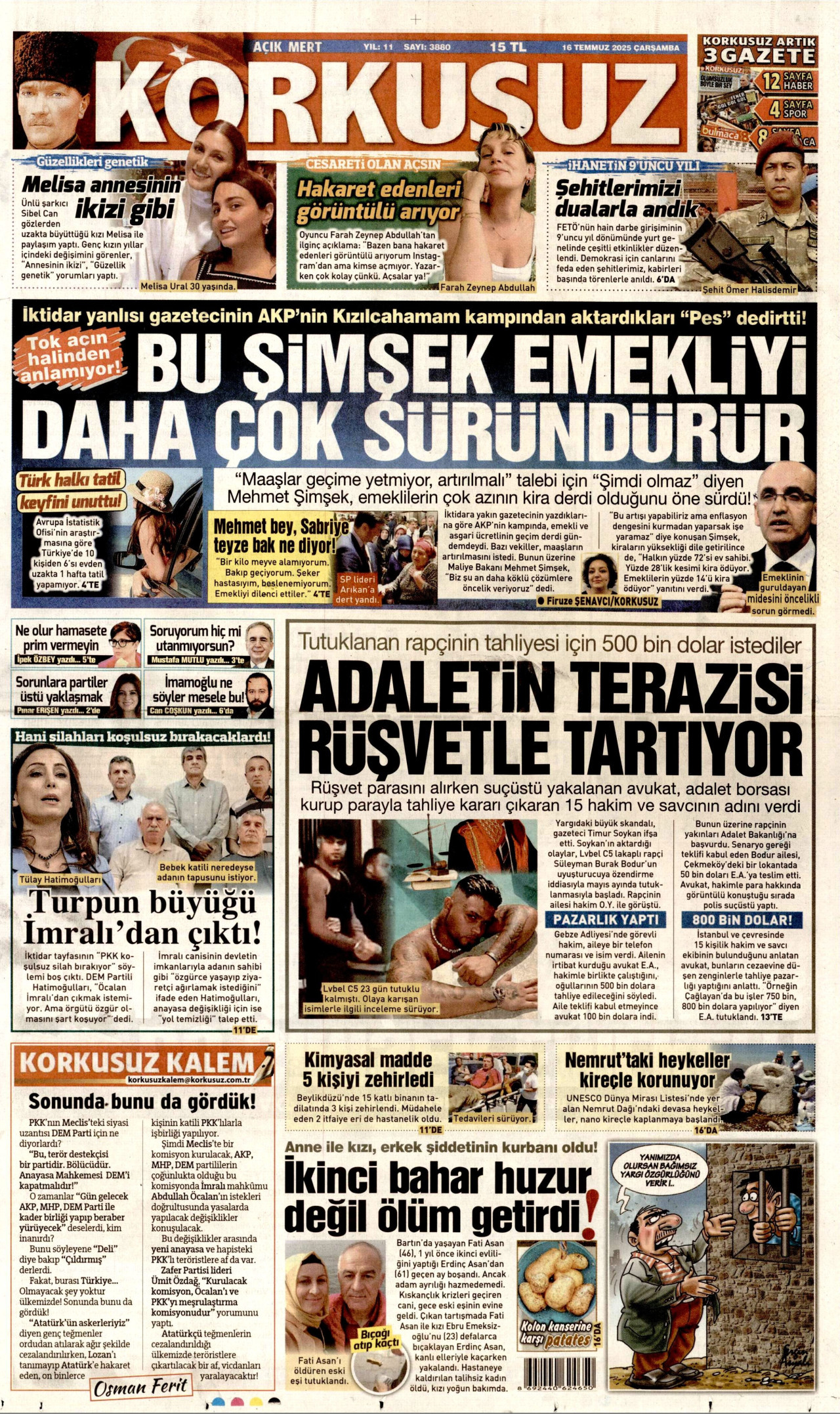 KORKUSUZ Gazete Manşeti