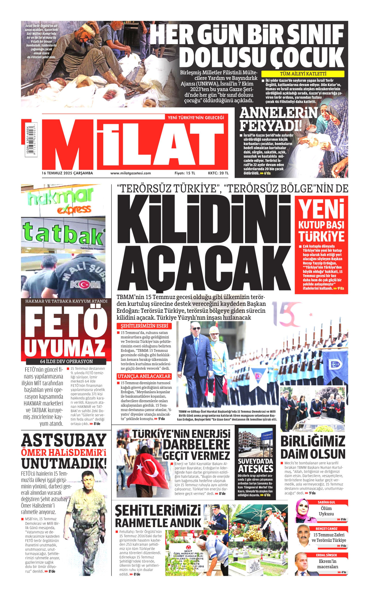 MİLAT Gazete Manşeti