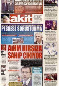 Yeni Akit Gazetesi Gazete Manşeti