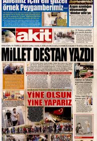 YENİ AKİT Gazete Manşeti