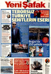 YENİ ŞAFAK Gazete Manşeti