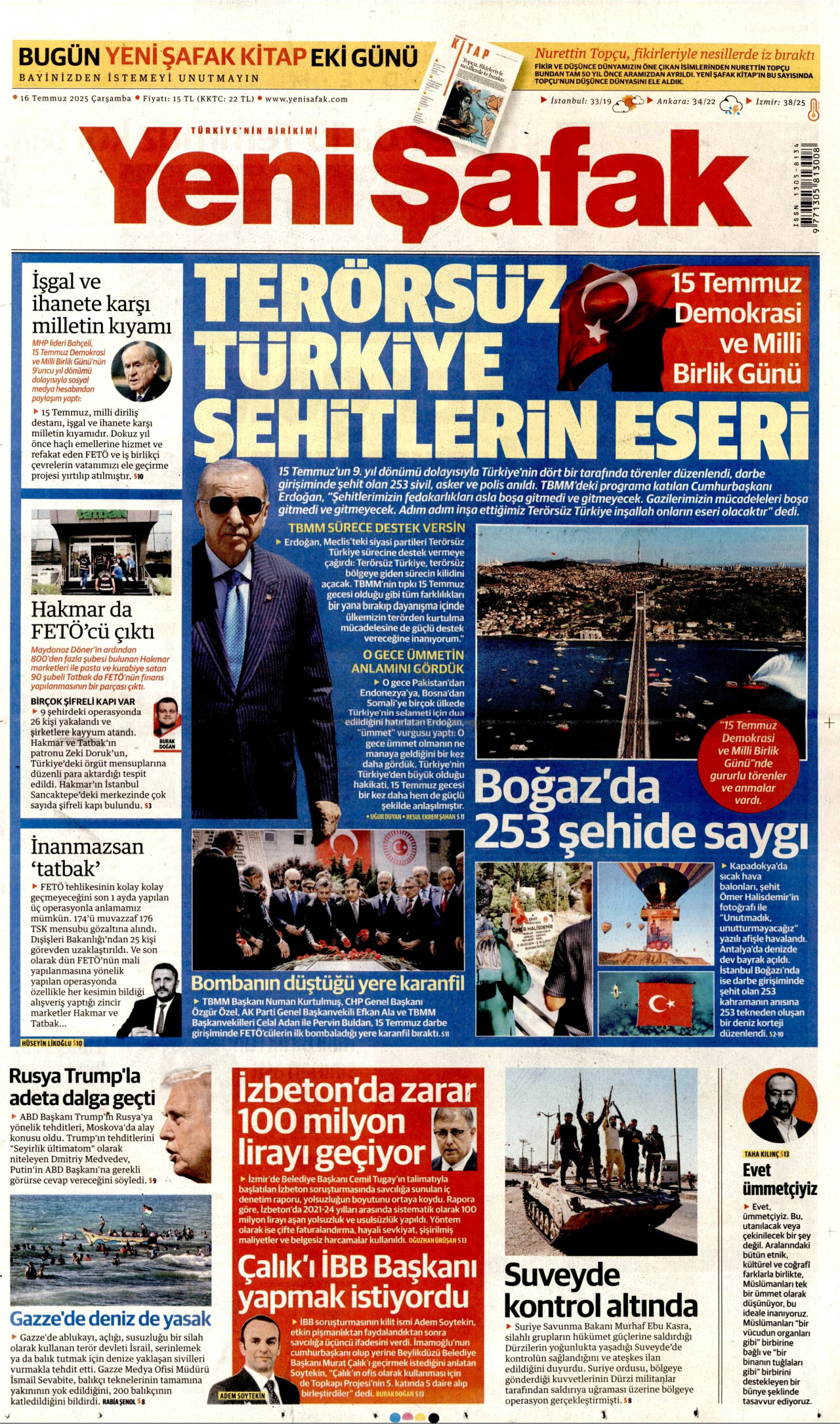 YENİ ŞAFAK Gazete Manşeti