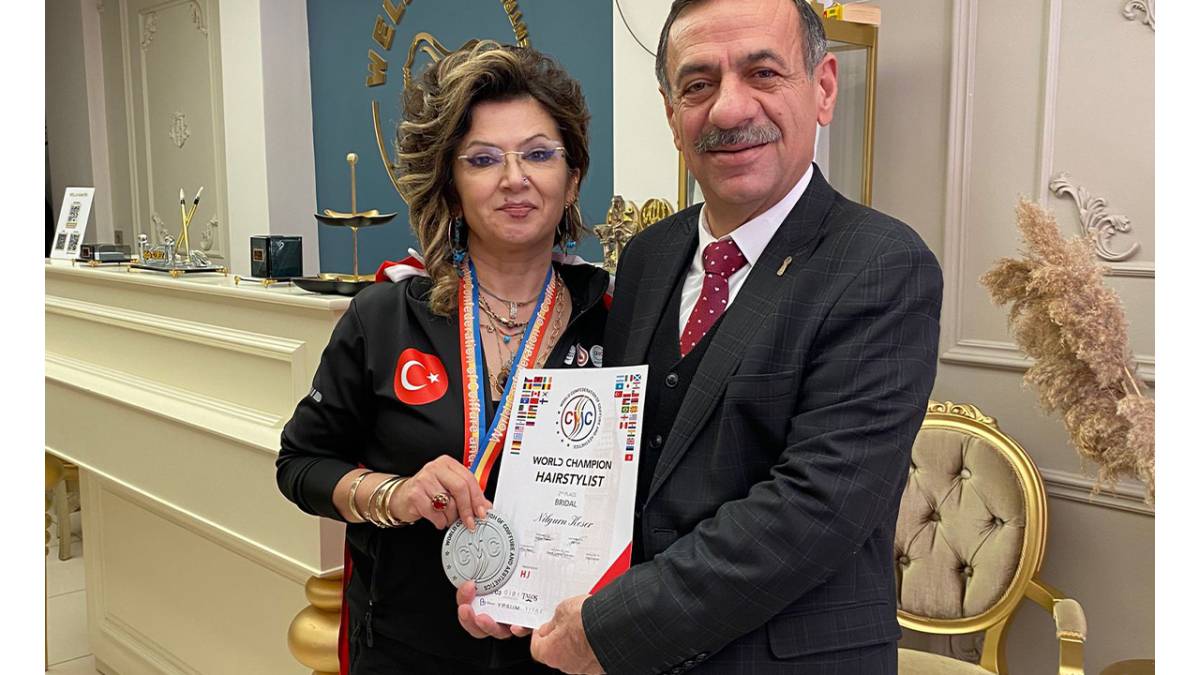 Acıpayamlı kadın kuaför İngiltere’de Dünya 2.’si oldu
