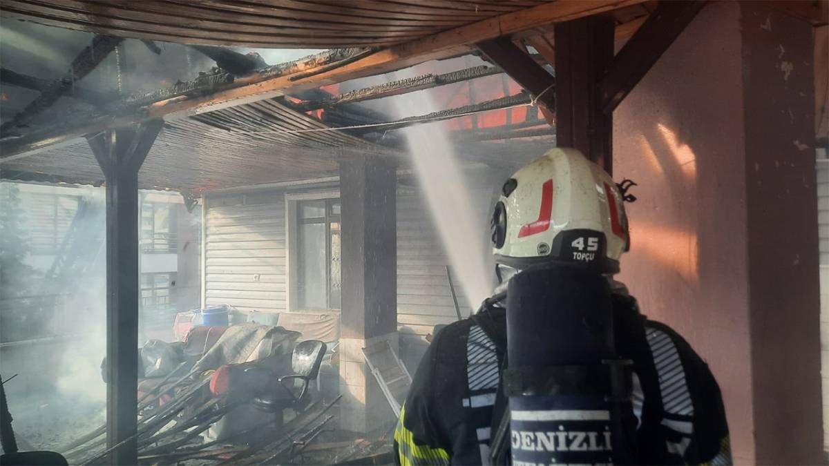 Denizli’deki yangın korkuttu; 5 kişi kurtarıldı