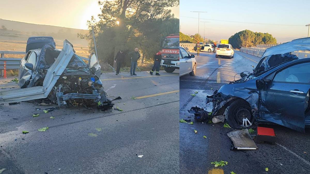 Otomobil bariyerlere ok gibi saplandı