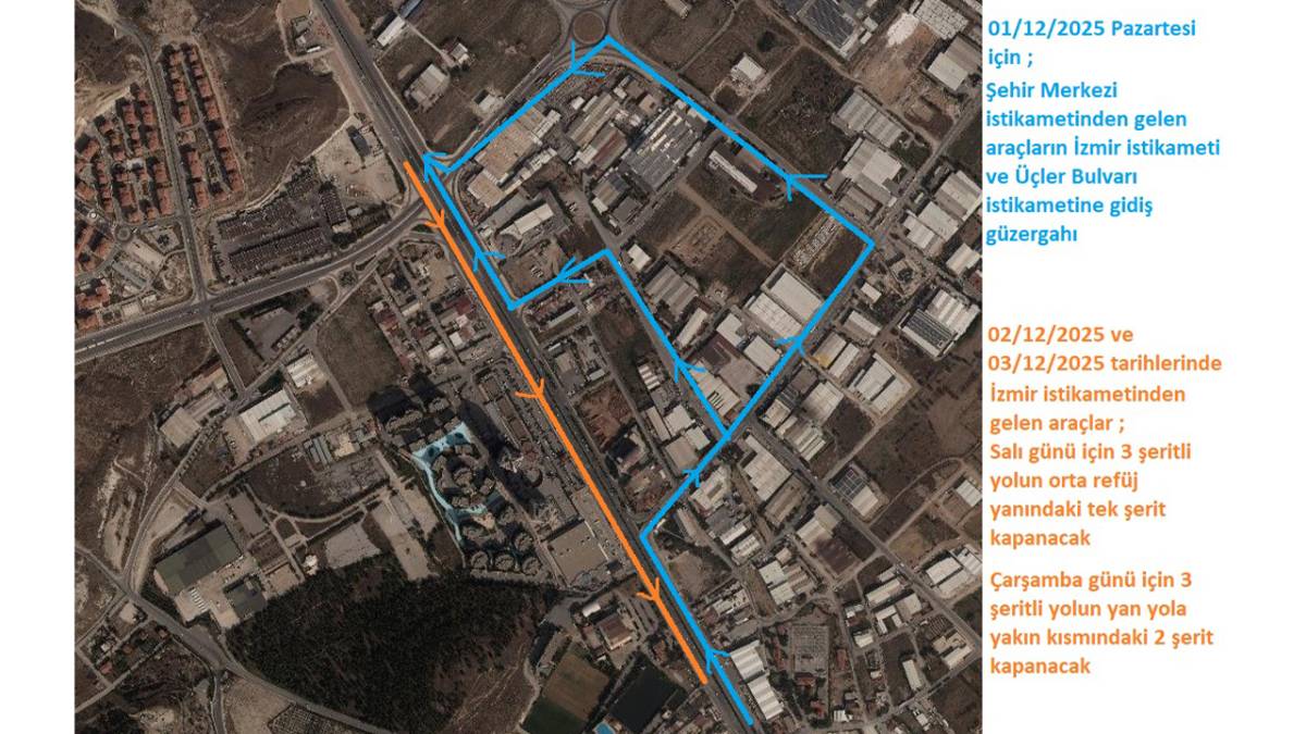 DENİZLİ-AYDIN YOLU TRAFİĞE KAPANIYOR