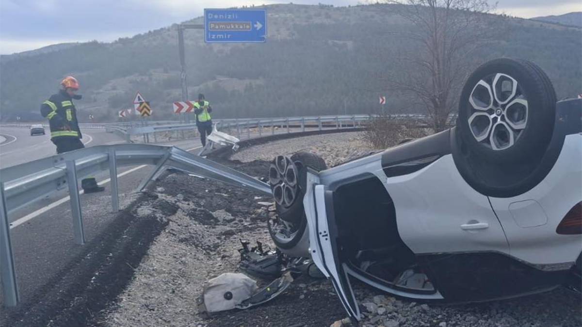 Karşı şeride geçti, takla attı: 1 ölü