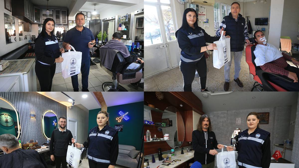 PAMUKKALE BELEDİYESİ'NDEN BERBERLERE HİJYEN PAKETİ