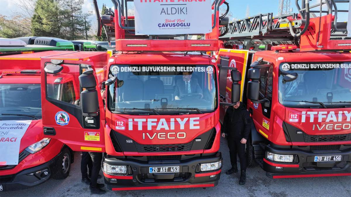 Denizli Büyükşehir’den hizmet filosuna 100 yeni araç