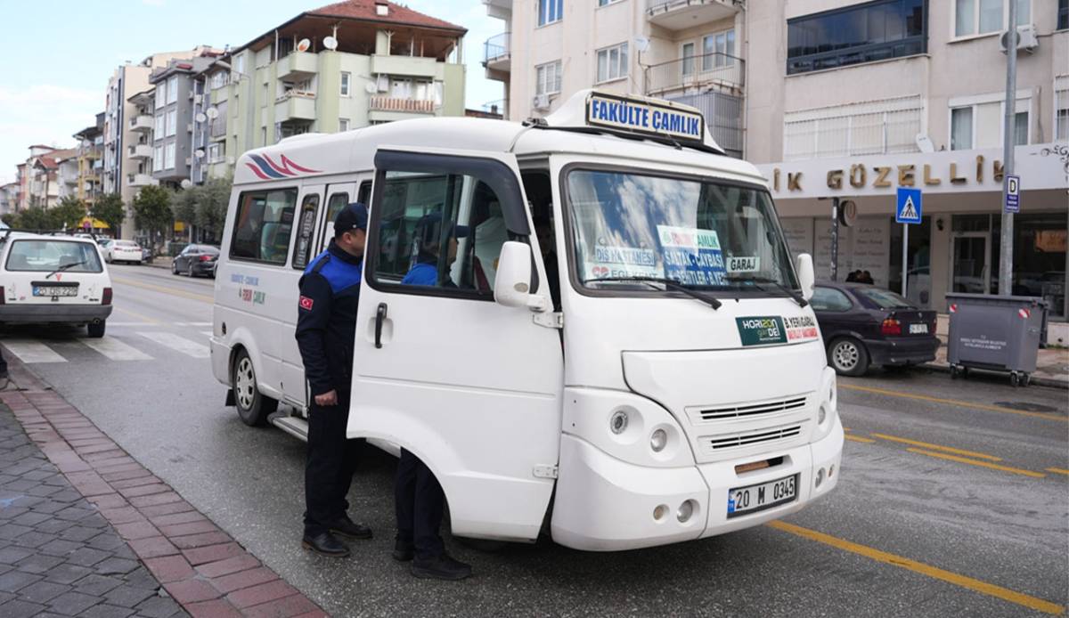 Denizli'de Minibüslere Sıkı Takip