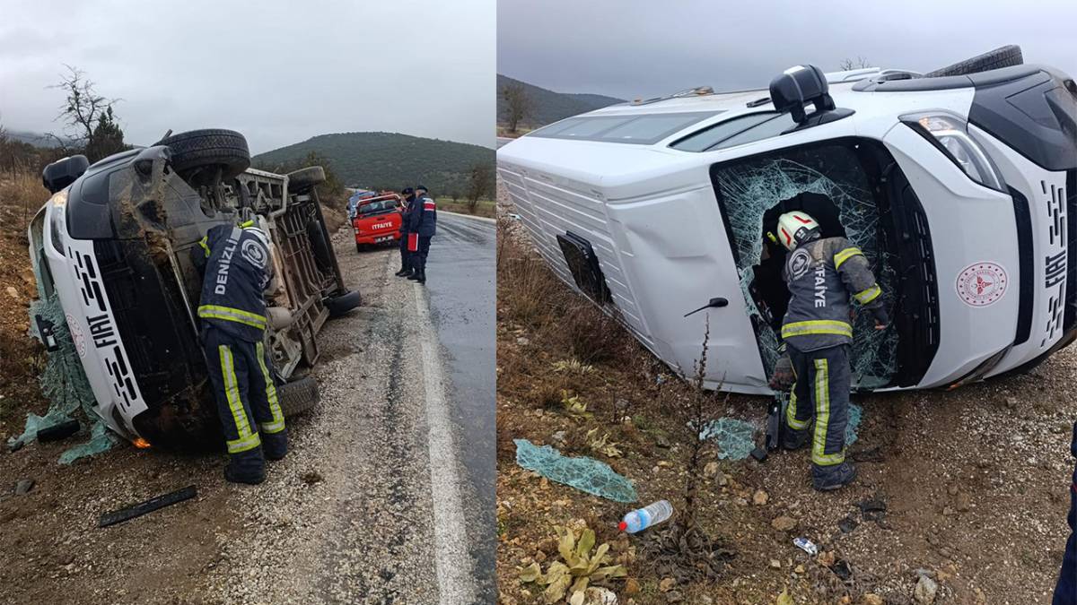 Tavas Nikfer yolunda servis devrildi 9 yaralı