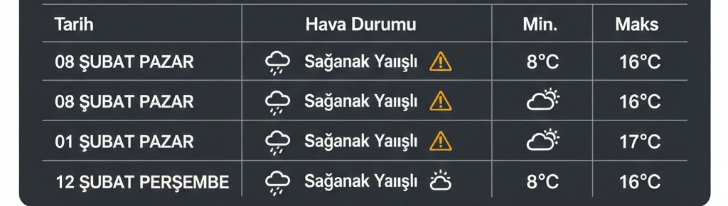 Denizli Haftaya Sağanak Yağışla Başlıyor