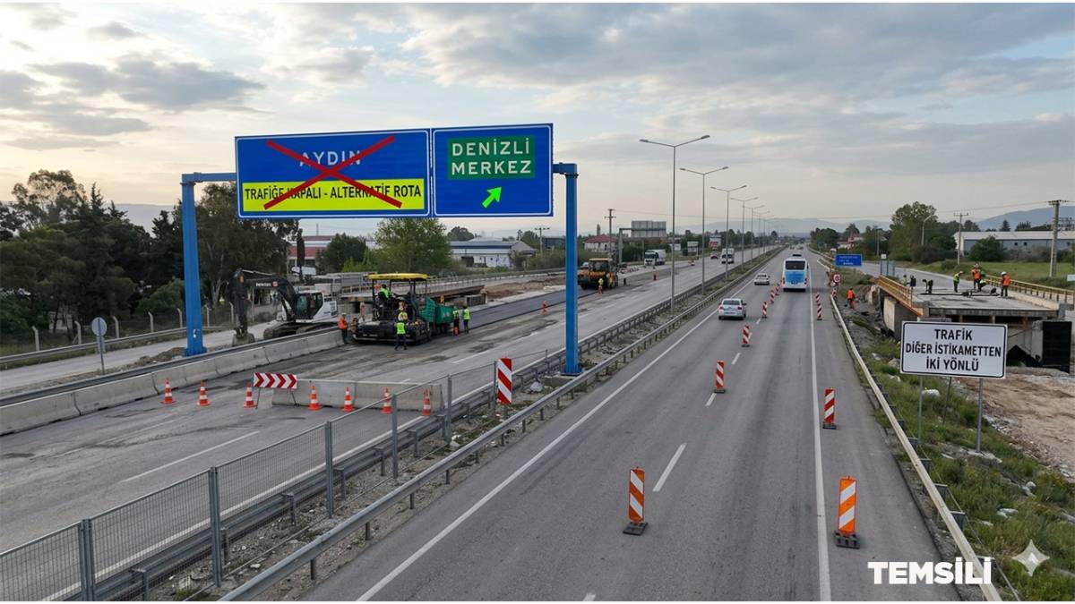 Denizli Yolunda Ulaşım Kontrollü Sağlanıyor