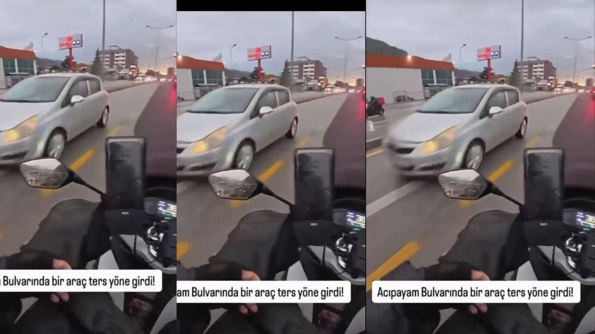 Denizli'de Ters Yön Sürücüsüne Ağır Ceza